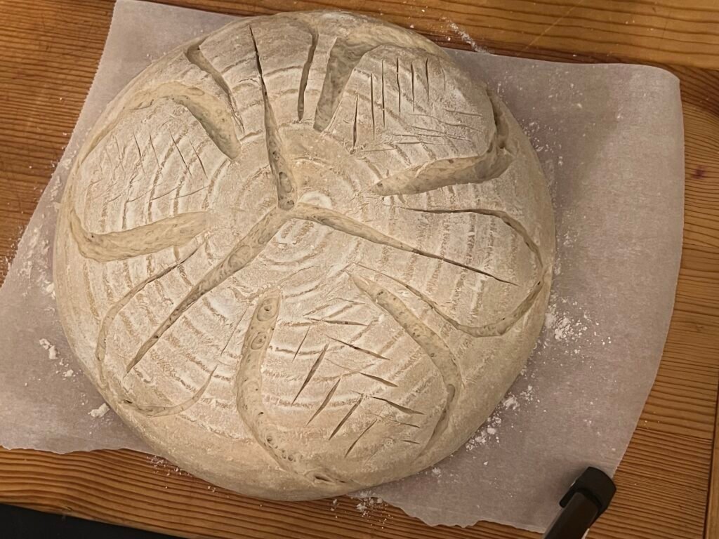 Home Sweet Home Fresh Sourdough Loaf Ready to be baked