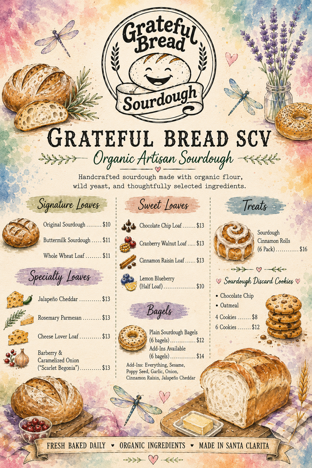 Home Sweet Home grateful bread menu long Sourdough