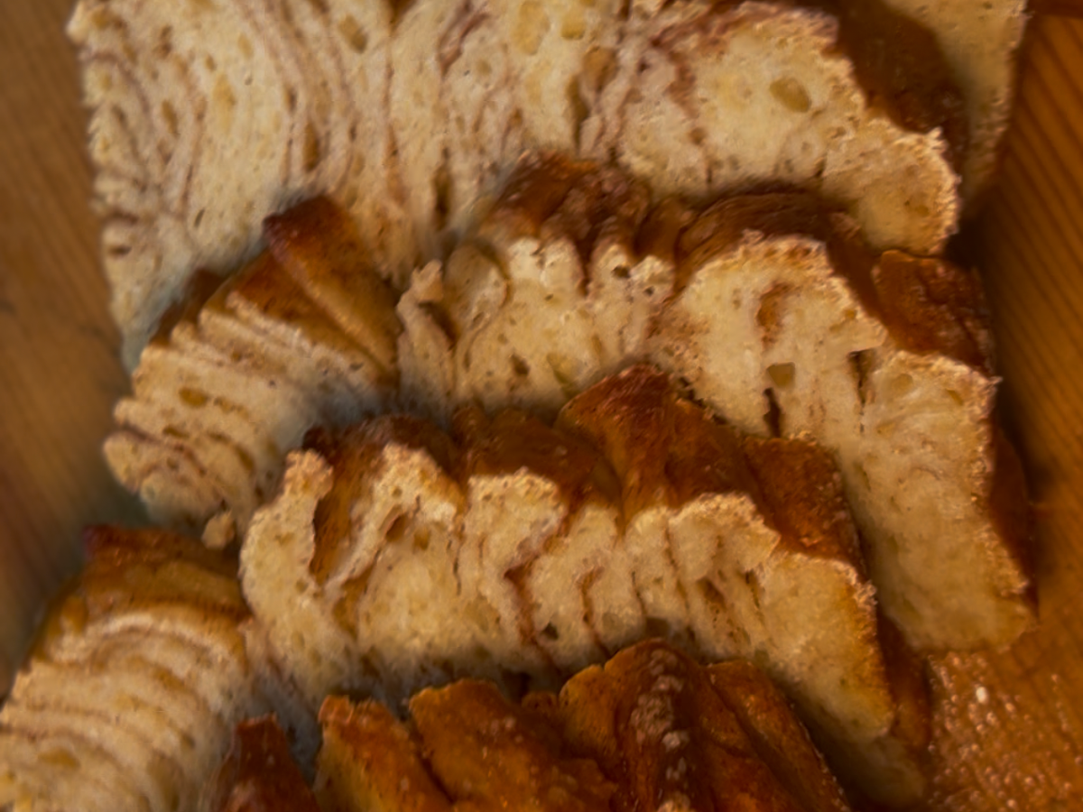 Sourdough Cinnamon Layered Loaf - Sliced Interior