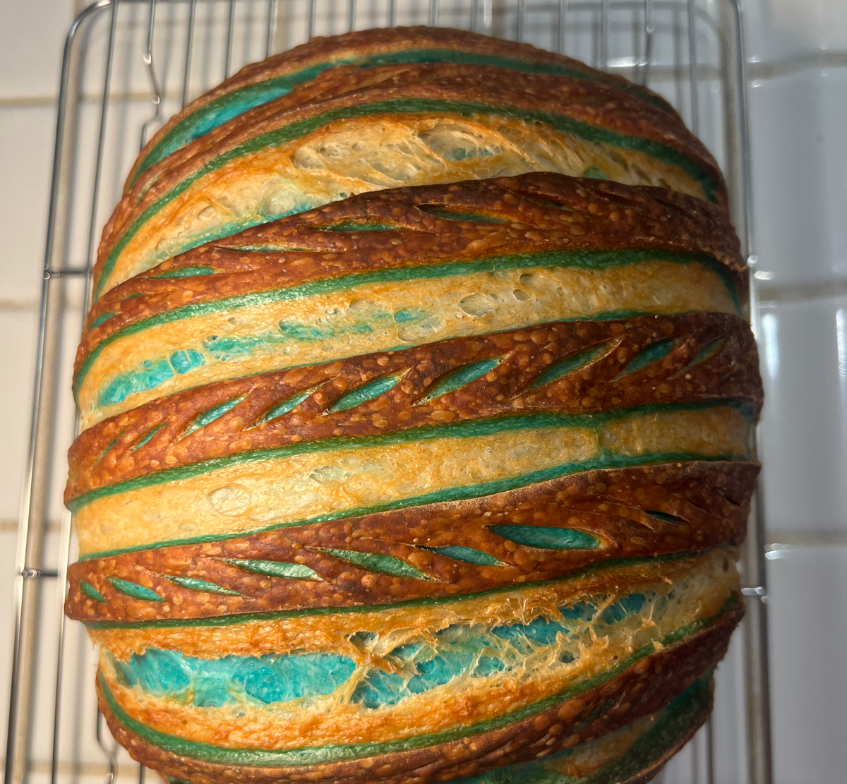 Menu Color Swirl Sourdough Loaf